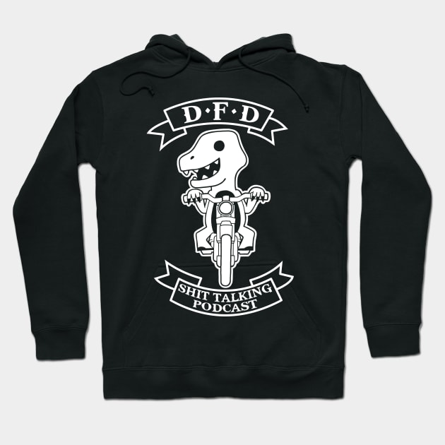 DFD Biker Hoodie by Dem Fancy Dinosaurs